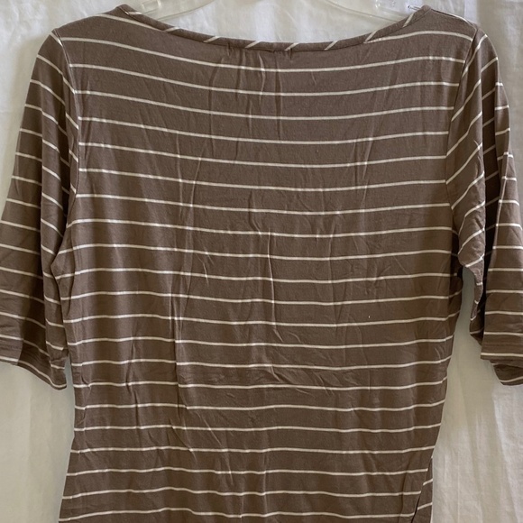 Women's Striped Boat-neck Top Size: Large - Picture 6 of 6